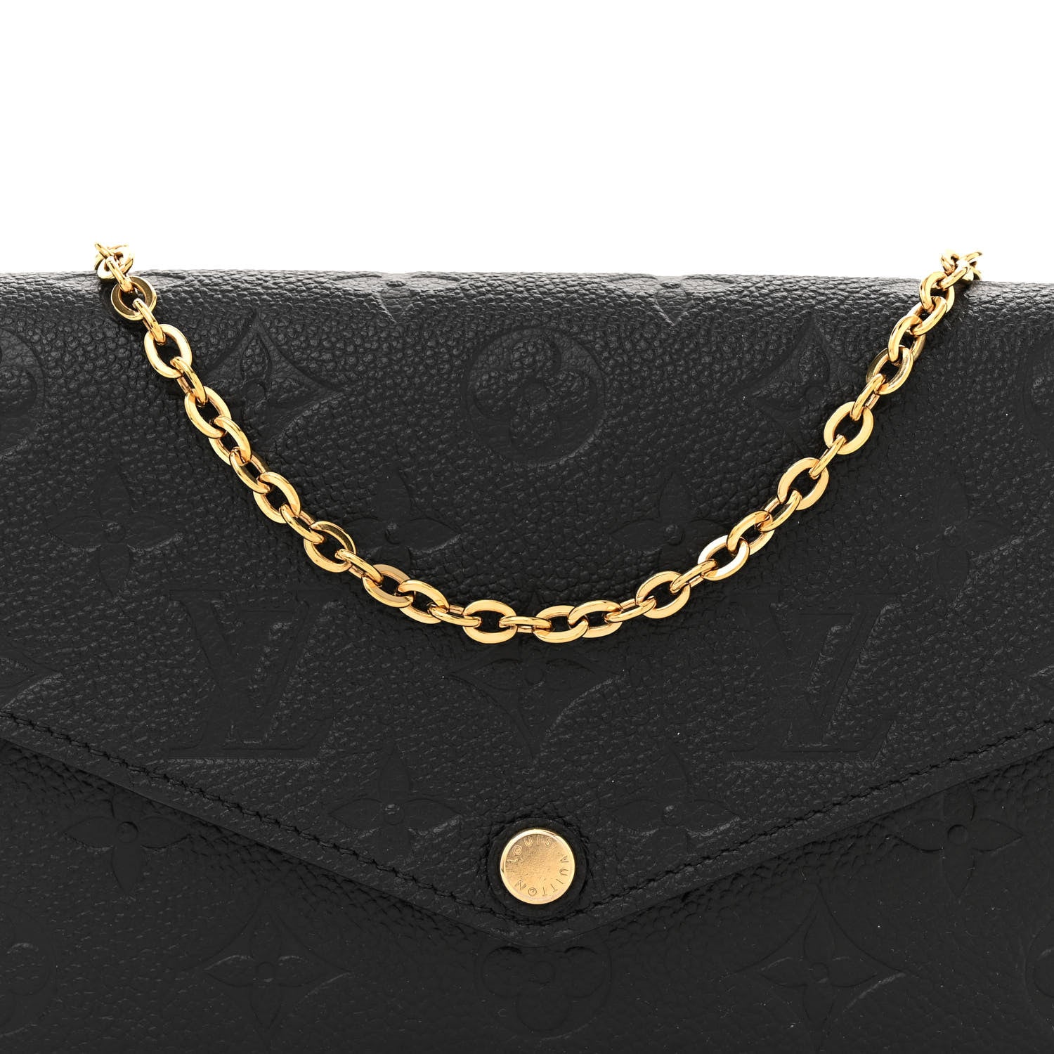 Louis Vuitton Empreinte Pochette Felicie Chain Wallet Black 9 of 15