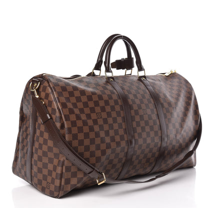 Louis Vuitton Damier Ebene Keepall Bandouliere 55 3 of 10