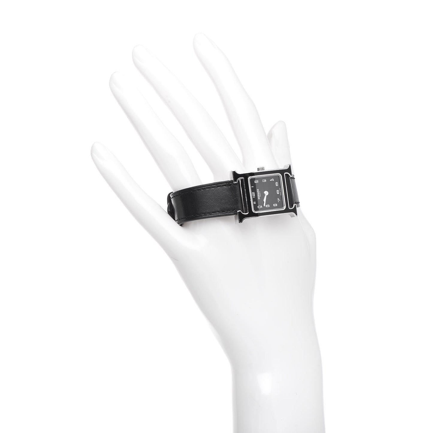 Stainless Steel Barenia Lacquer 21mm Heure H Hour Quartz Watch Noir