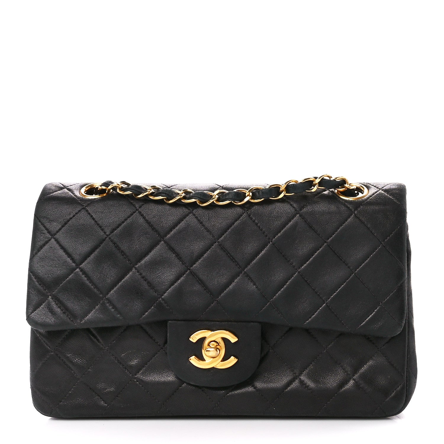 Chanel Lambskin Quilted Small Double Flap Black 1 of 13