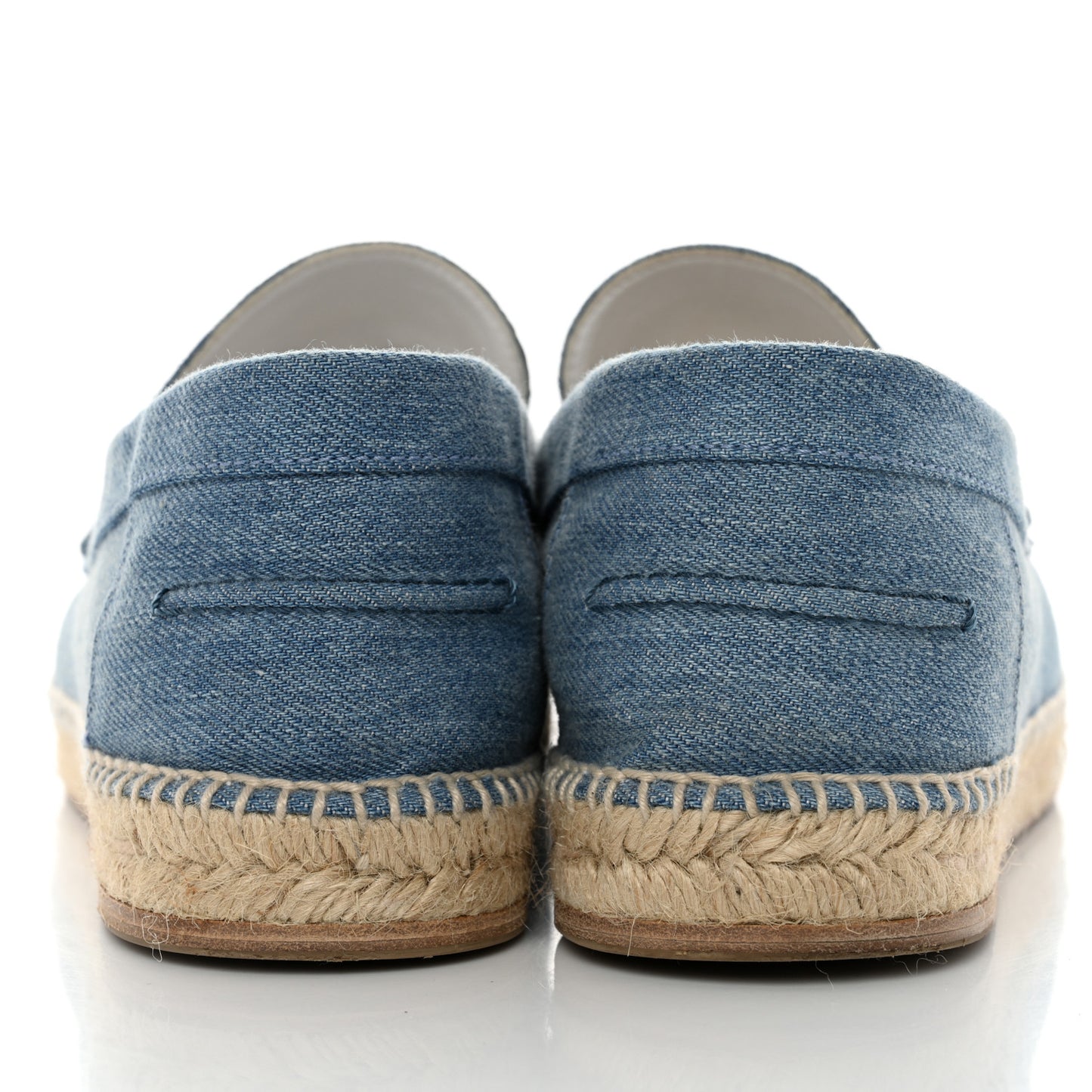 Denim Canvas Mens Trip Espadrilles 43 Bleu Clair