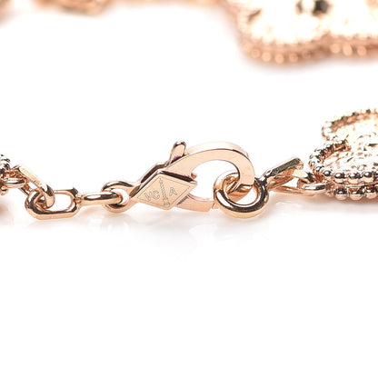 Van Cleef & Arpels 18K Rose Gold 5 Motifs Vintage Alhambra Bracelet 4 of 7