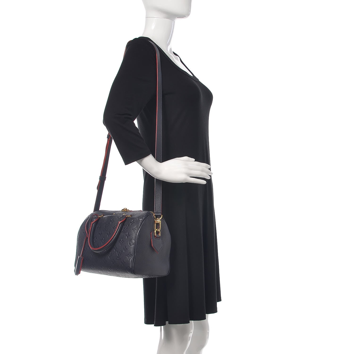 Louis Vuitton Empreinte Speedy Bandouliere 25 NM Marine Rouge 2 of 10