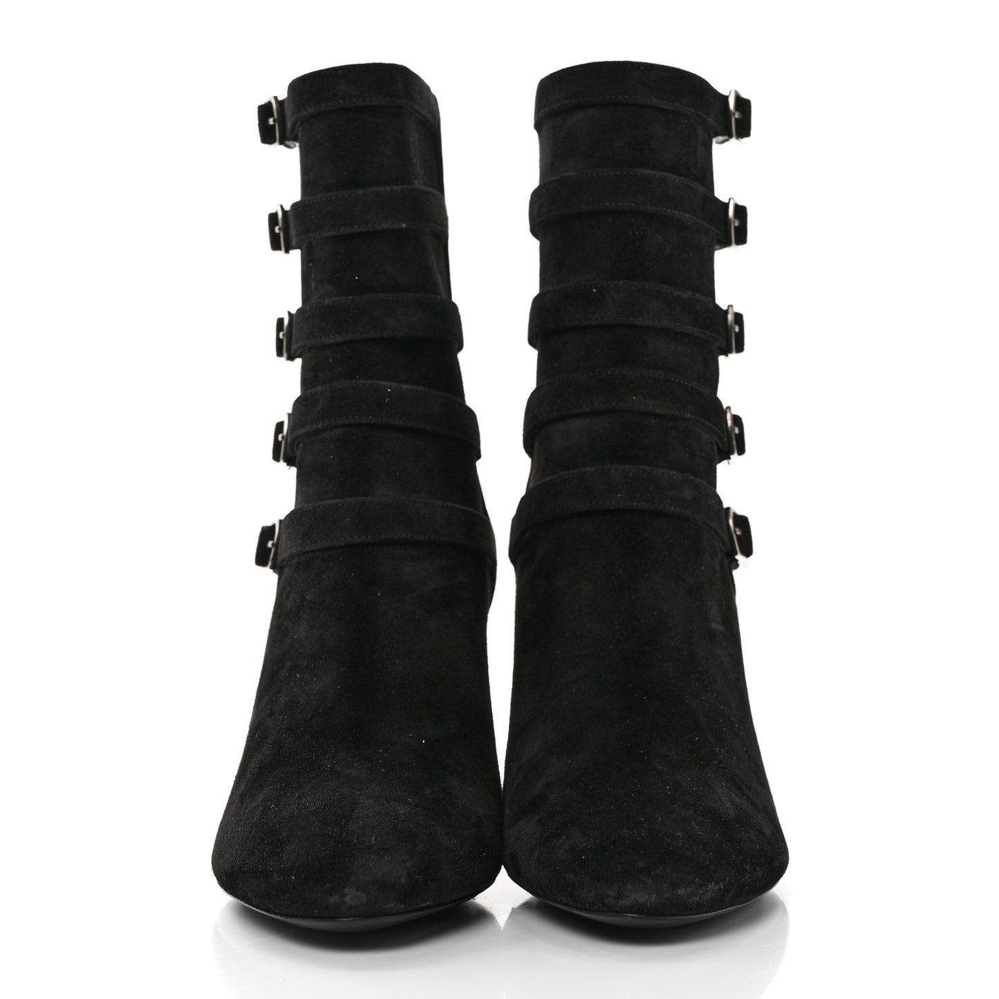 Cashmere Lou 75 Strap Zip Boots 38.5 Black