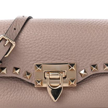 Valentino Garavani Pebbled Calfskin Mini Rockstud Crossbody Bag Poudre 9 of 10
