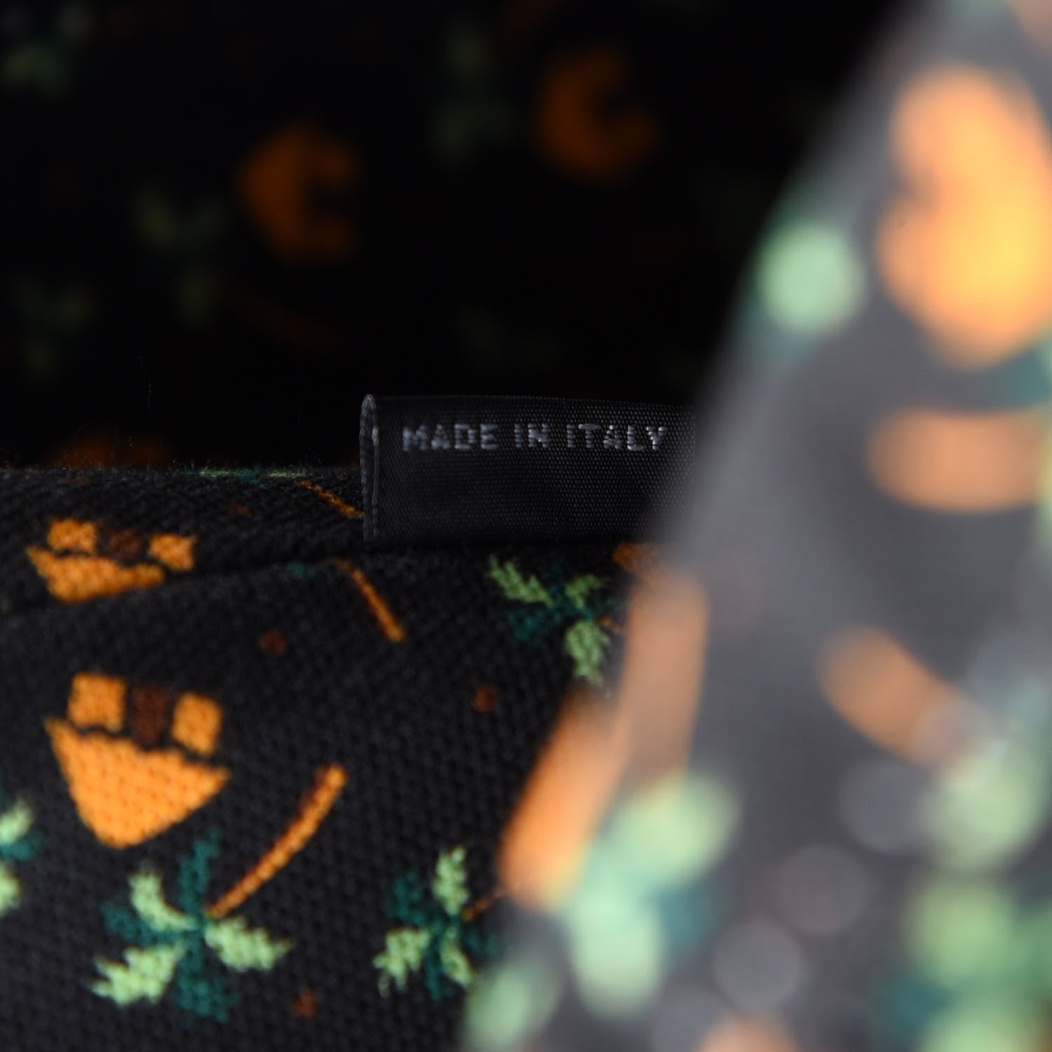 Prada Canapa Palm Tree Print Logo Tote Black 9 of 11