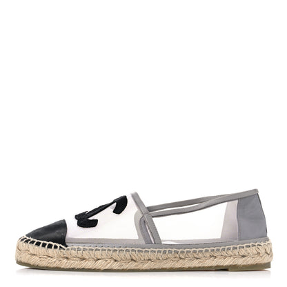 Chanel Mesh Grosgrain CC Espadrilles 39 Grey 1 of 15
