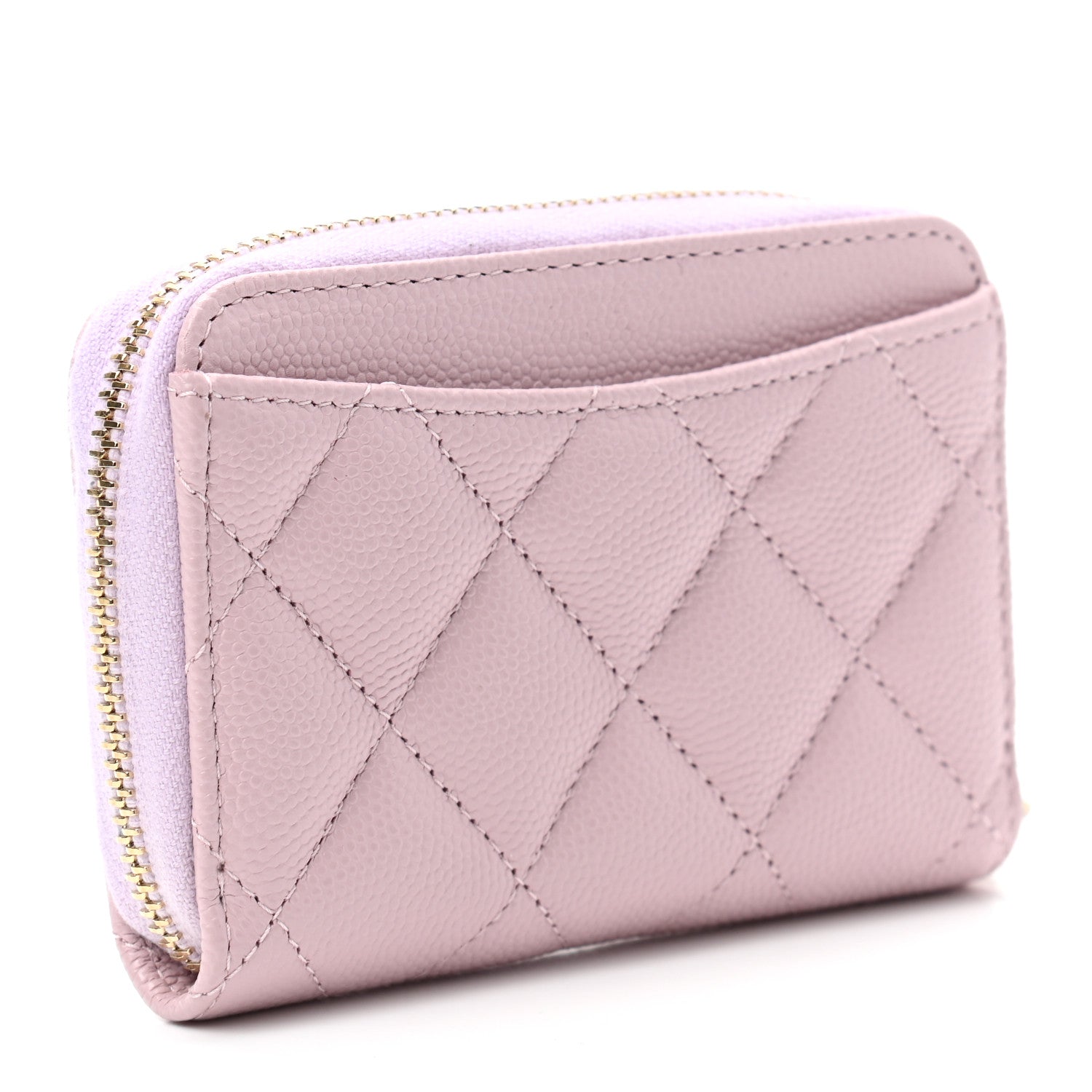 Chanel Caviar Quilted Zip Coin Purse Light Pink 3 of 7