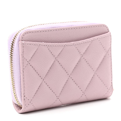 Chanel Caviar Quilted Zip Coin Purse Light Pink 3 of 7