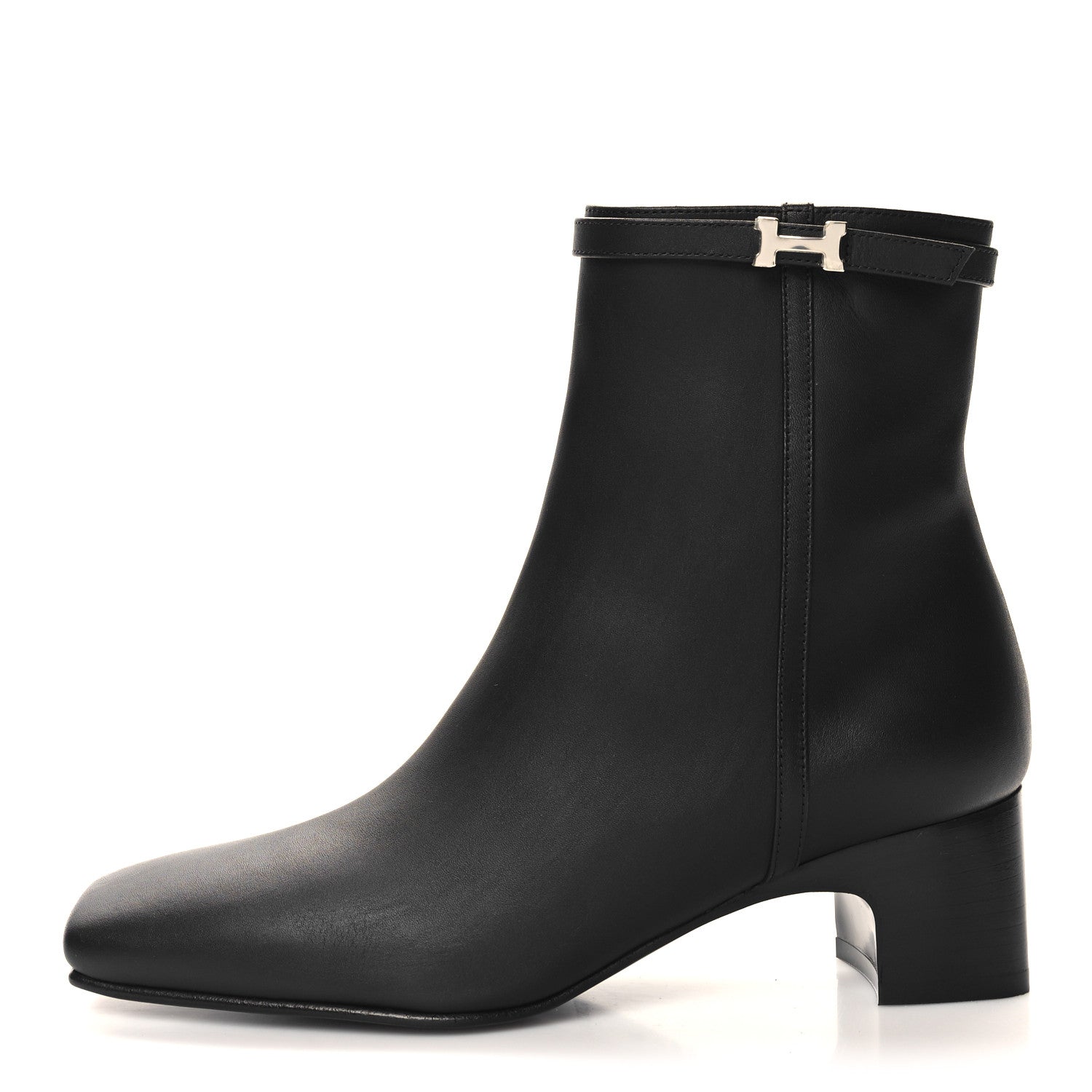 Hermes Calfskin Hommage Ankle Boots 36 Black 1 of 9