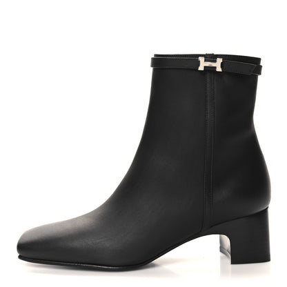 Hermes Calfskin Hommage Ankle Boots 36 Black 1 of 9