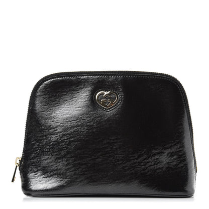 Gucci Calfskin Lovely Heart Cosmetic Case Black 1 of 9