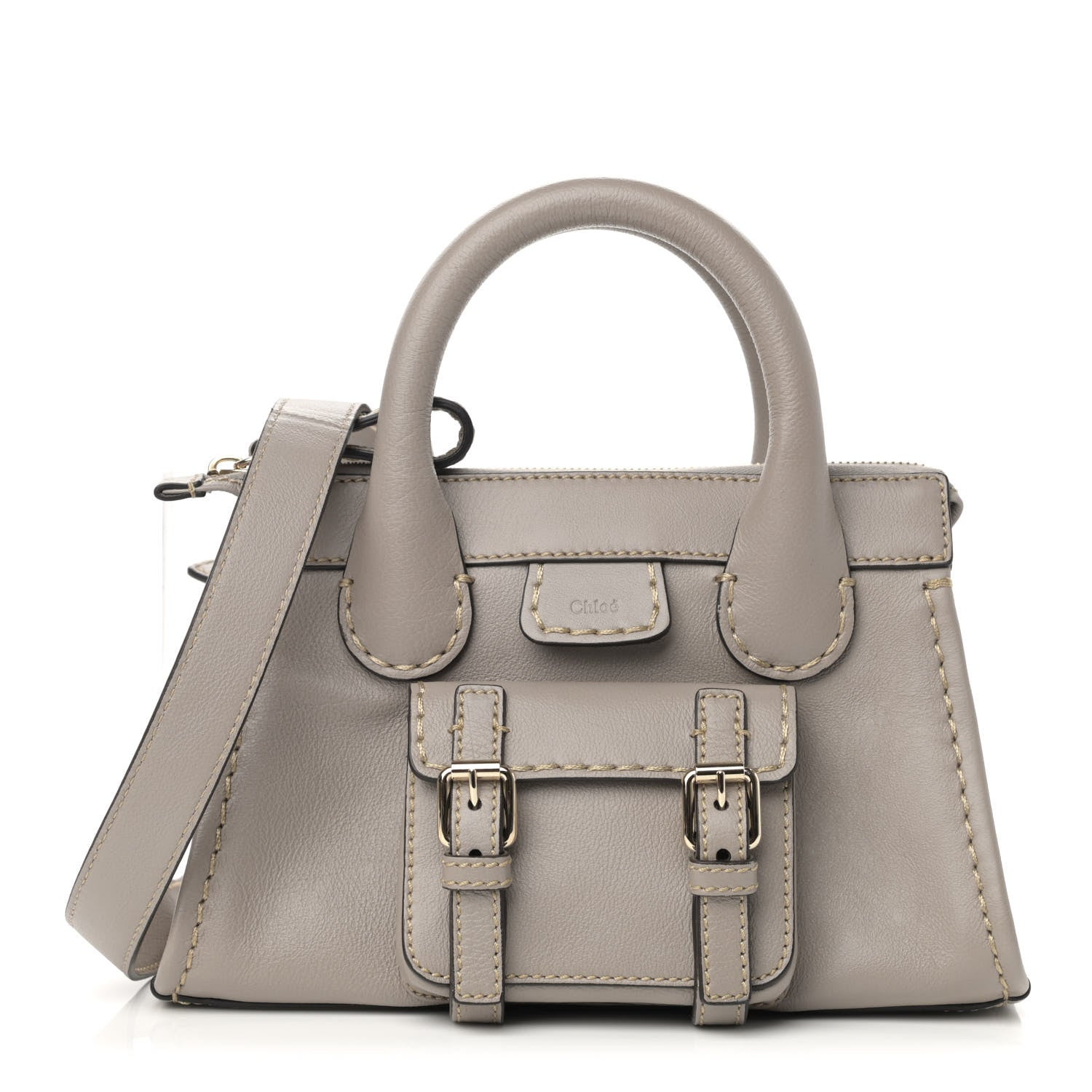Chloe Buffalo Mini Edith Bag Cashmere Grey 1 of 10