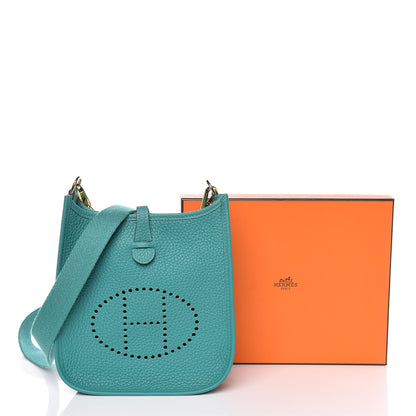 Hermes Taurillon Clemence Evelyne TPM Vert Verone 10 of 10