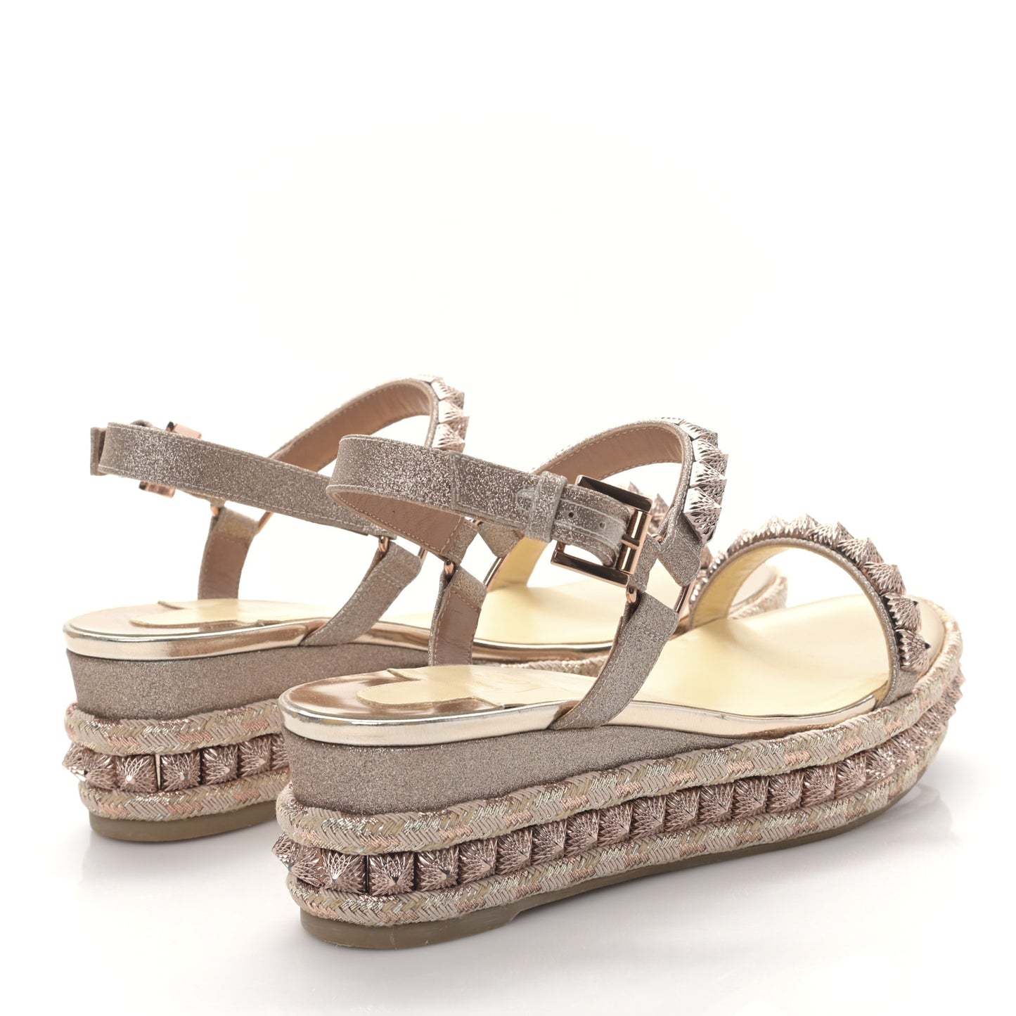 Calfskin Cubiste Pyraclou 60 Platform Sandals 39 Platine