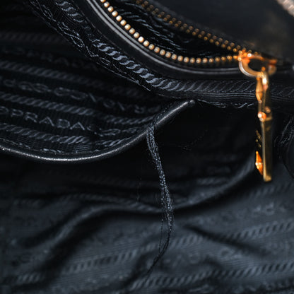Prada Tessuto Nylon Soft Calfskin Shopping Satchel Blue 6 of 11