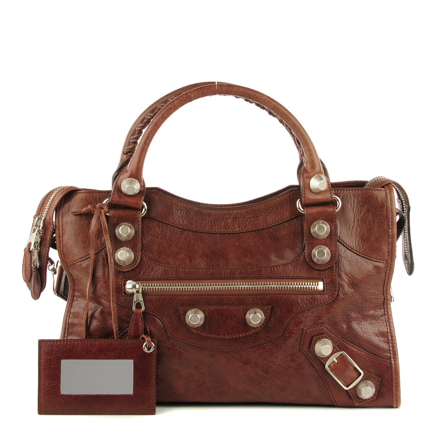 Balenciaga Agneau Giant 21 Silver Hardware City Chataigne 1 of 8
