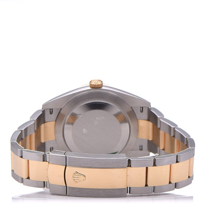 Rolex 18K Yellow Gold Stainless Steel Diamond 41mm Oyster Perpetual Datejust Watch 4 of 9