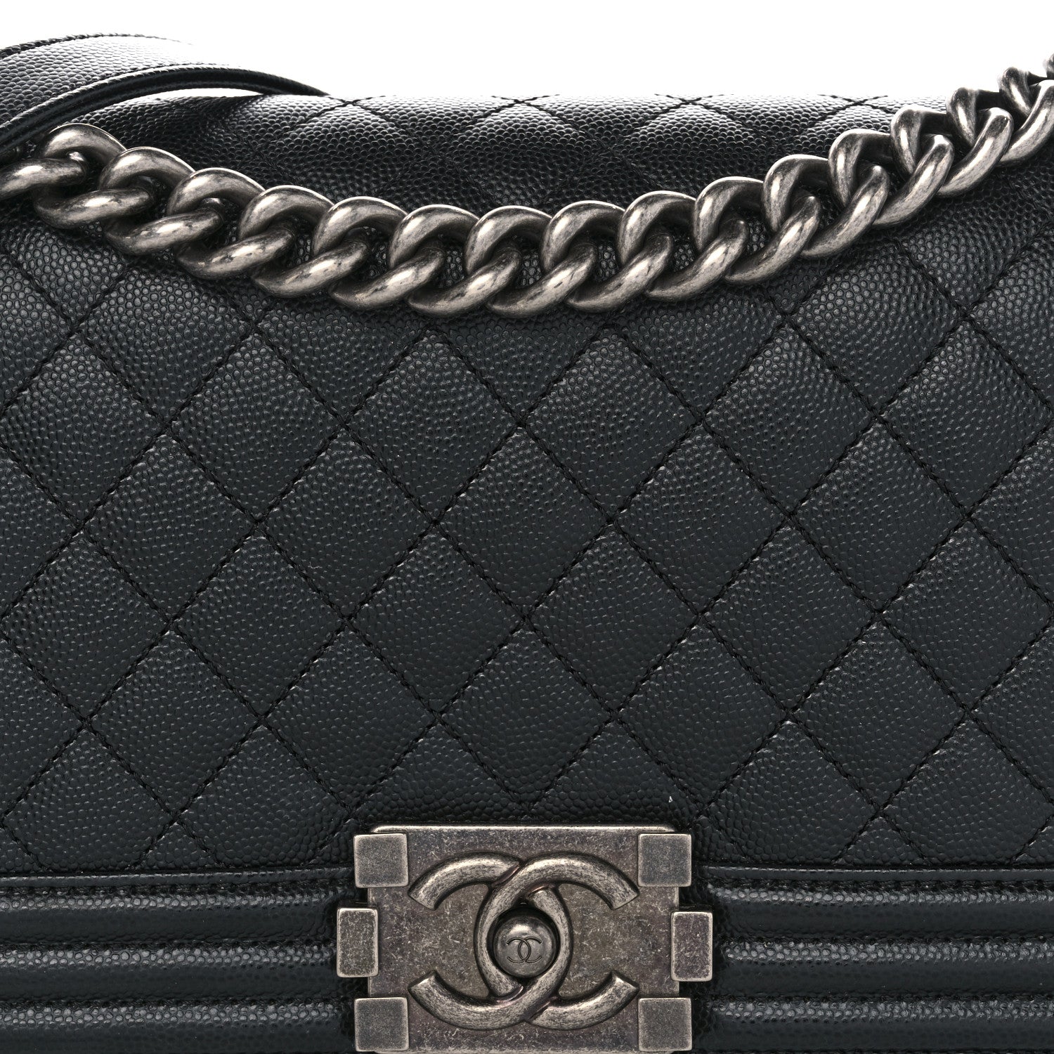 Chanel Caviar Quilted Medium Boy Flap Black 8 of 11