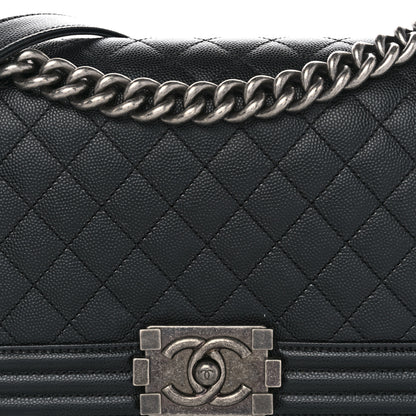 Chanel Caviar Quilted Medium Boy Flap Black 8 of 11