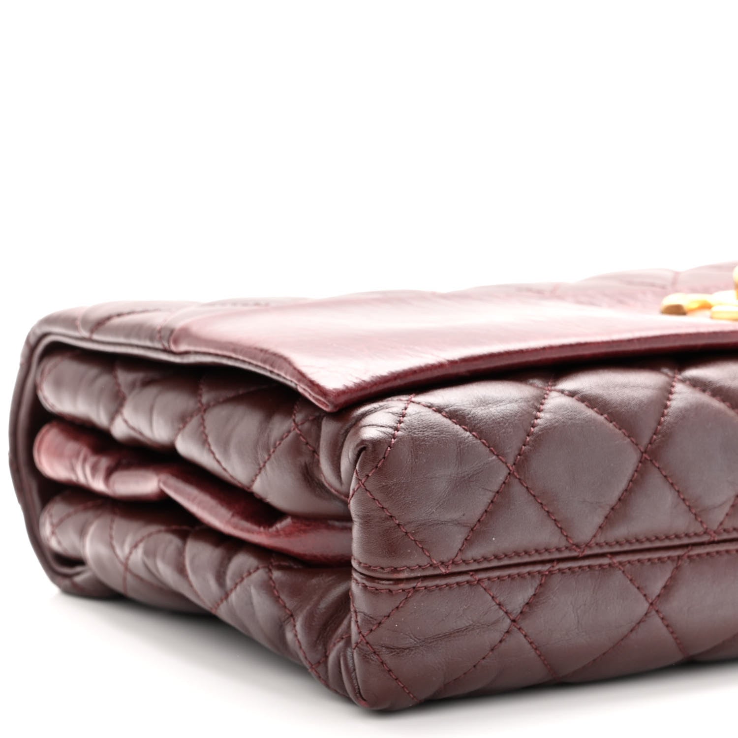 Chanel Calfskin Quilted Jumbo Soft Elegance Flap Bordeaux 11 of 12