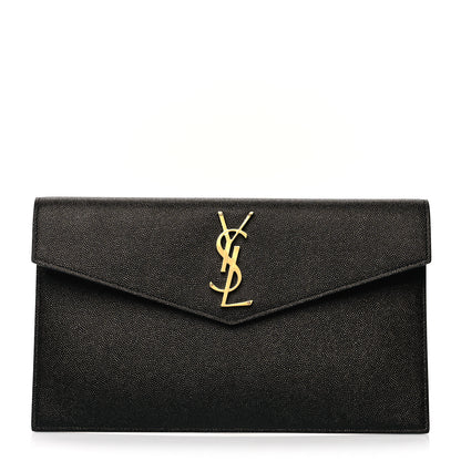Saint Laurent Grain De Poudre Uptown Pouch Black 1 of 9