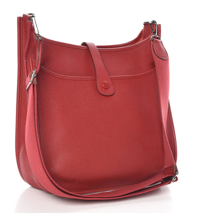 Hermes Taurillon Clemence Evelyne III GM Rouge Garance 3 of 10