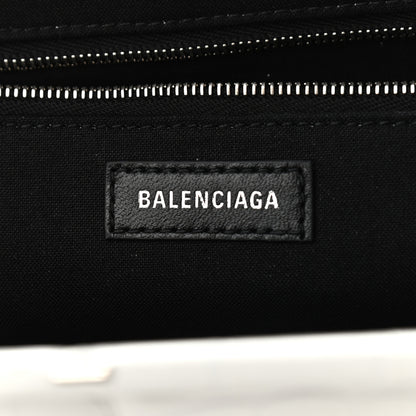 Balenciaga Shiny Supple Calfskin Logo Crocodile Embossed XL Cloud Clutch White 6 of 12