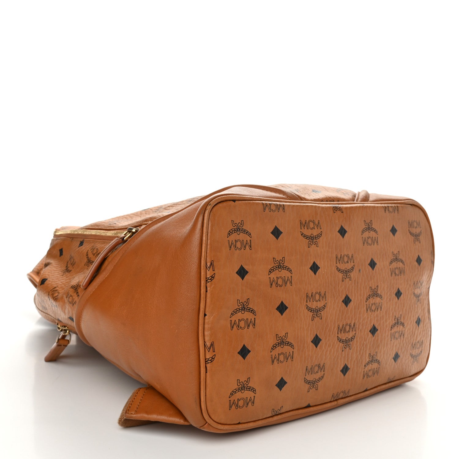 MCM Visetos Medium Duke Backpack Cognac 4 of 12