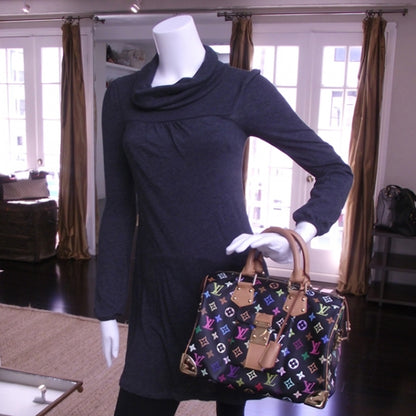 Louis Vuitton Monogram Multicolor Speedy 30 Black 2 of 8