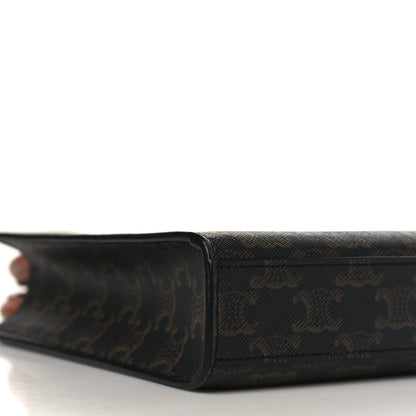 Celine Triomphe Canvas Calfskin Mini Vertical Cabas Tan 5 of 6