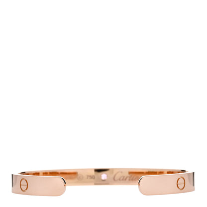 Cartier 18K Pink Gold Pink Sapphire LOVE Cuff Bracelet 17 2 of 4