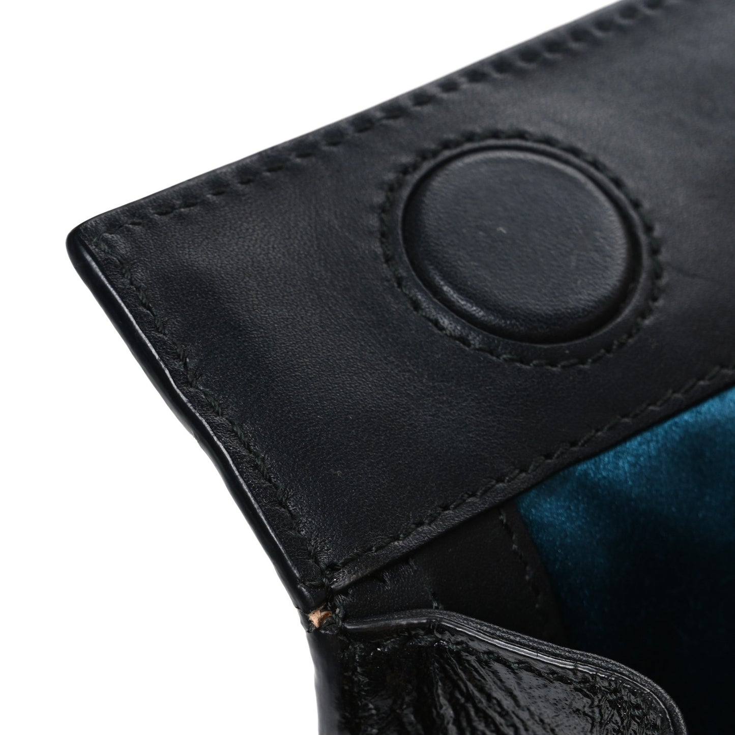 Suede Patent Web Dragon Embroidered Medium Ophidia Chain Shoulder Bag Blue Multicolor Black