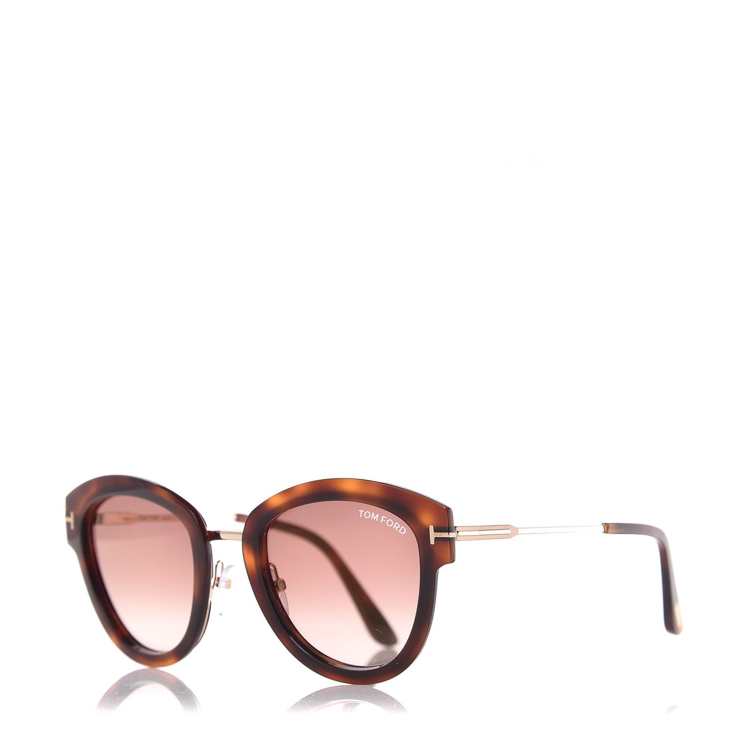 Mia Soft Rounded Sunglasses TF574 Dark Havana