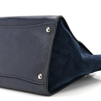 Prada Glace Calf Scamosciato Twin Pocket Tote Baltico 8 of 10