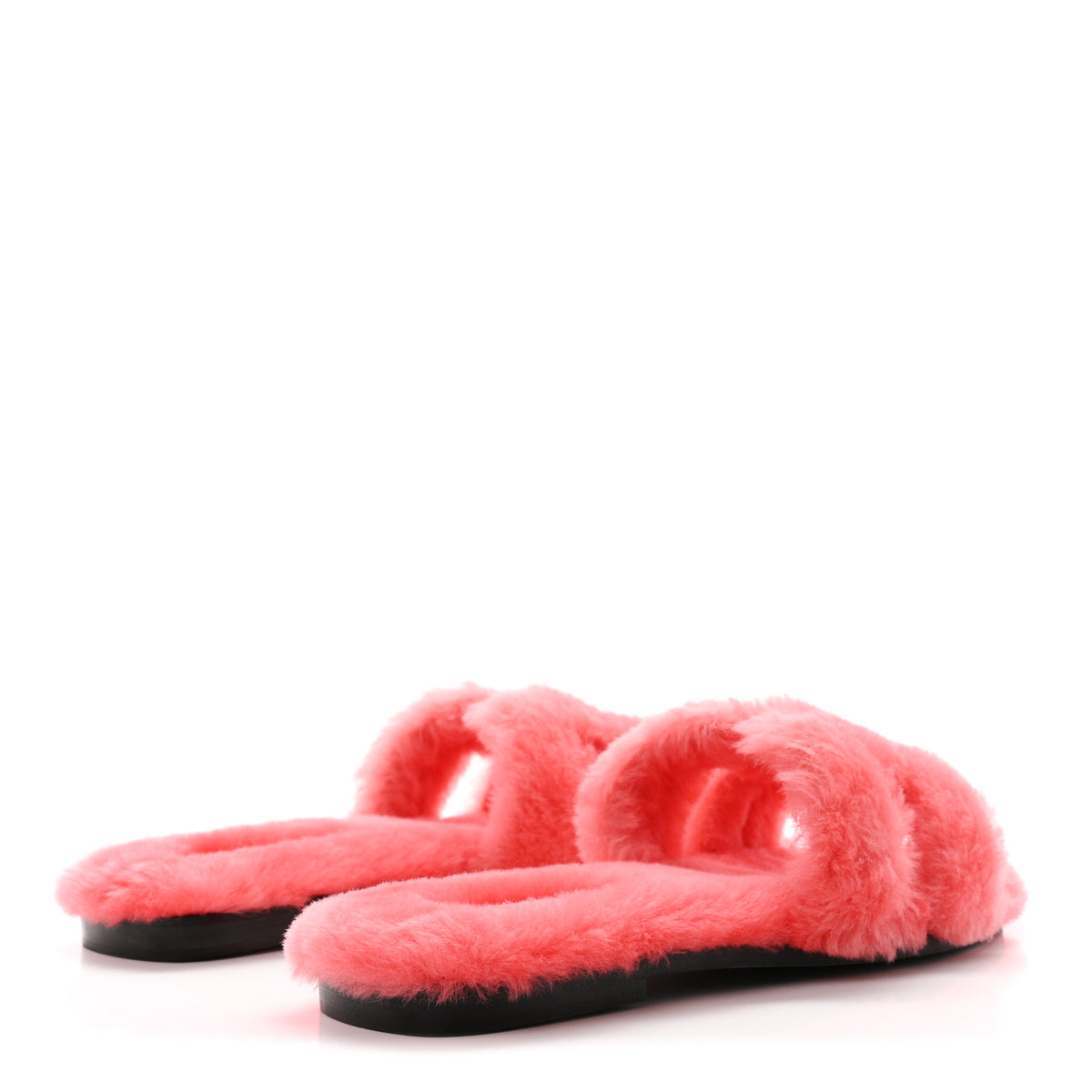 Hermes Woolskin Oran Sandals 37 Rose Du Desert 5 of 8