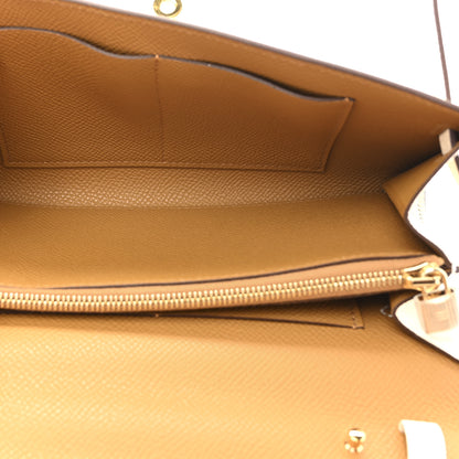 Hermes Epsom Verso Kelly Wallet To Go Nata Sesame 5 of 10