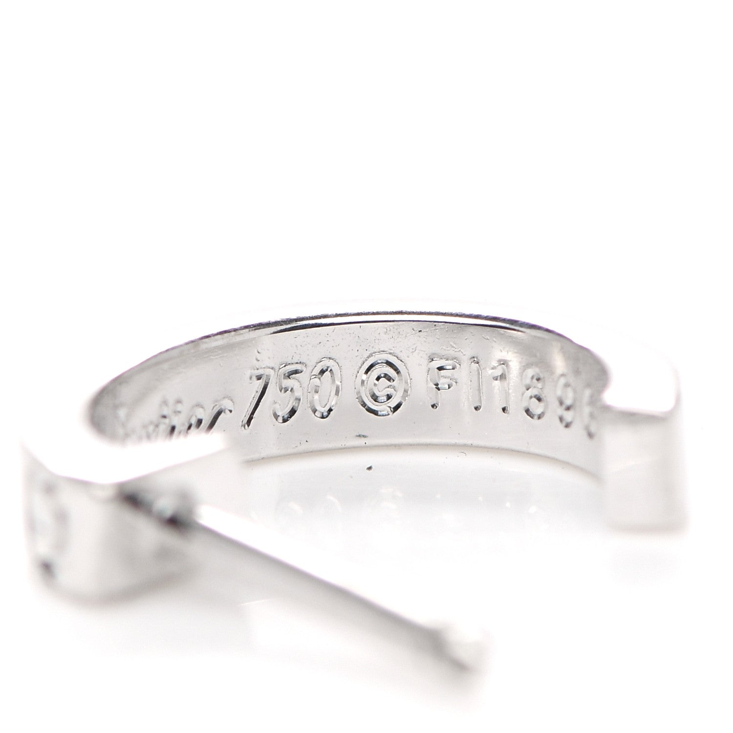 Cartier 18K White Gold Small LOVE Hoop Earrings 4 of 5