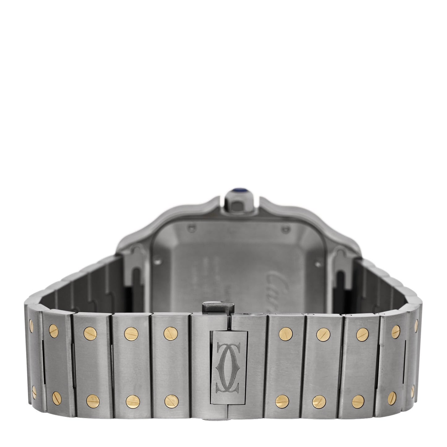 Stainless Steel 18K Yellow Gold 39.8mm Santos De Cartier Automatic Watch