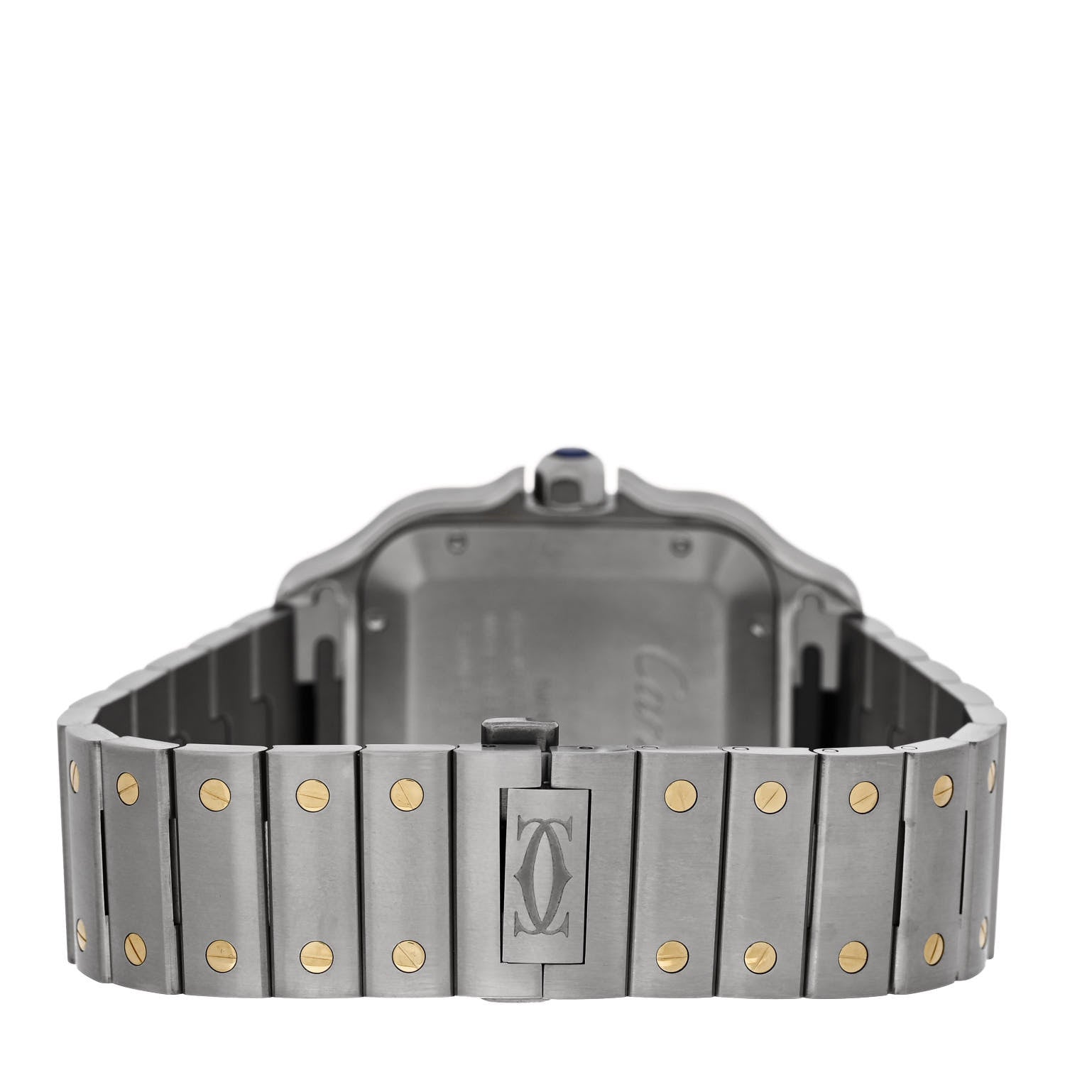 Cartier Stainless Steel 18K Yellow Gold 39.8mm Santos De Cartier Automatic Watch 3 of 5