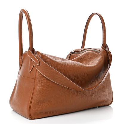 Hermes Taurillon Clemence Lindy 34 Gold 2 of 4