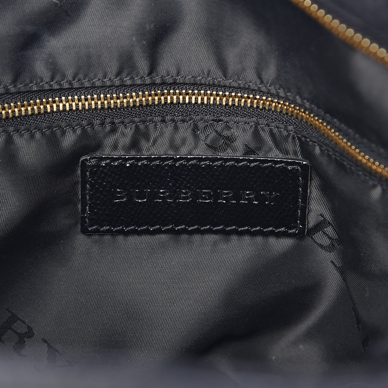 Burberry Patent Suede Zip Detail Tote Black 6 of 13