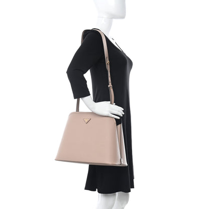 Prada Saffiano Cuir Matinee Tote Cipria Black 2 of 10
