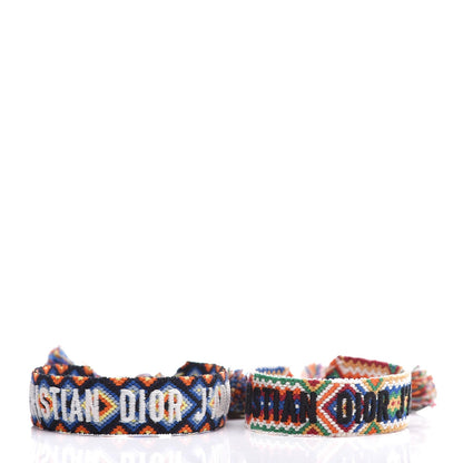 Christian Dior Woven Cotton J'Adior Friendship Bracelet Set 3 of 4