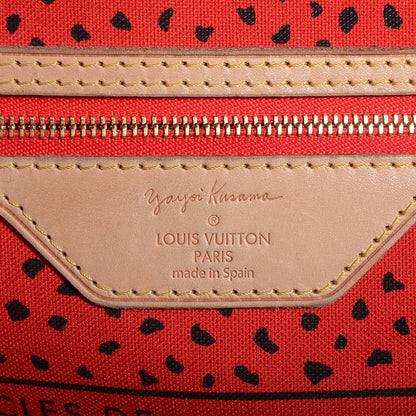Louis Vuitton Monogram Kusama Waves Neverfull MM Red 6 of 7