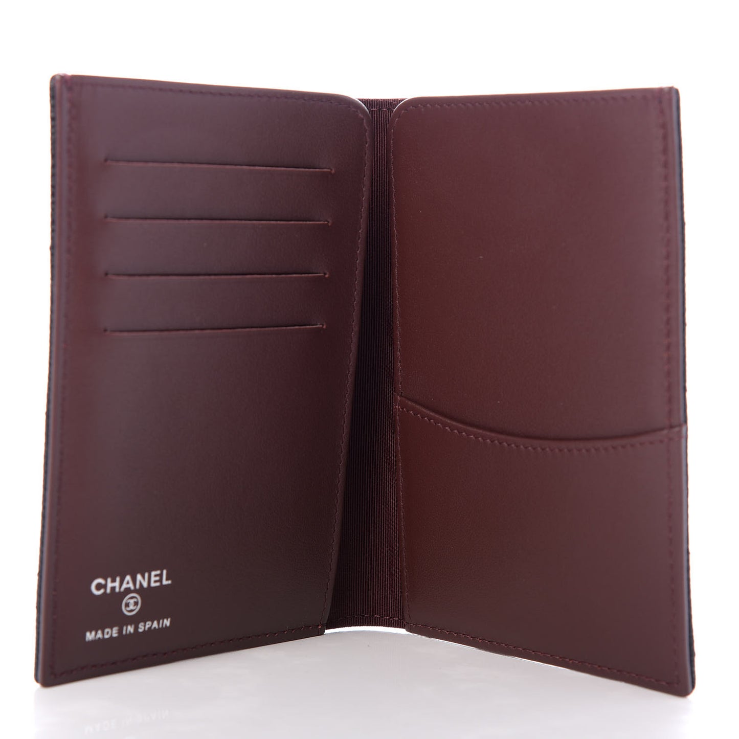 Caviar Quilted Passport Holder Black