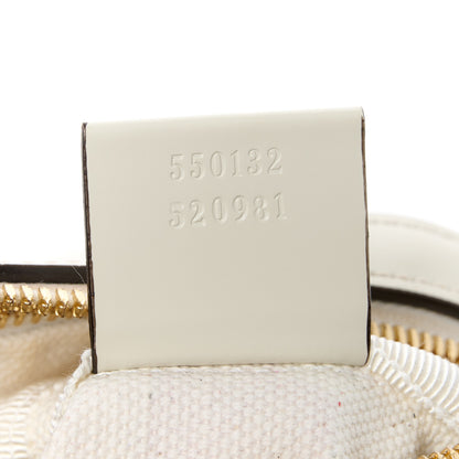 Gucci Canvas Calfskin Flora Infinity Cutout Shoulder Bag White Multicolor 7 of 11