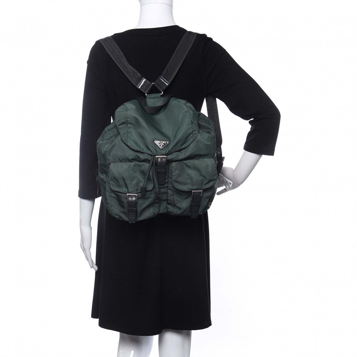 Prada Nylon Vela Large Backpack Green 2 of 15