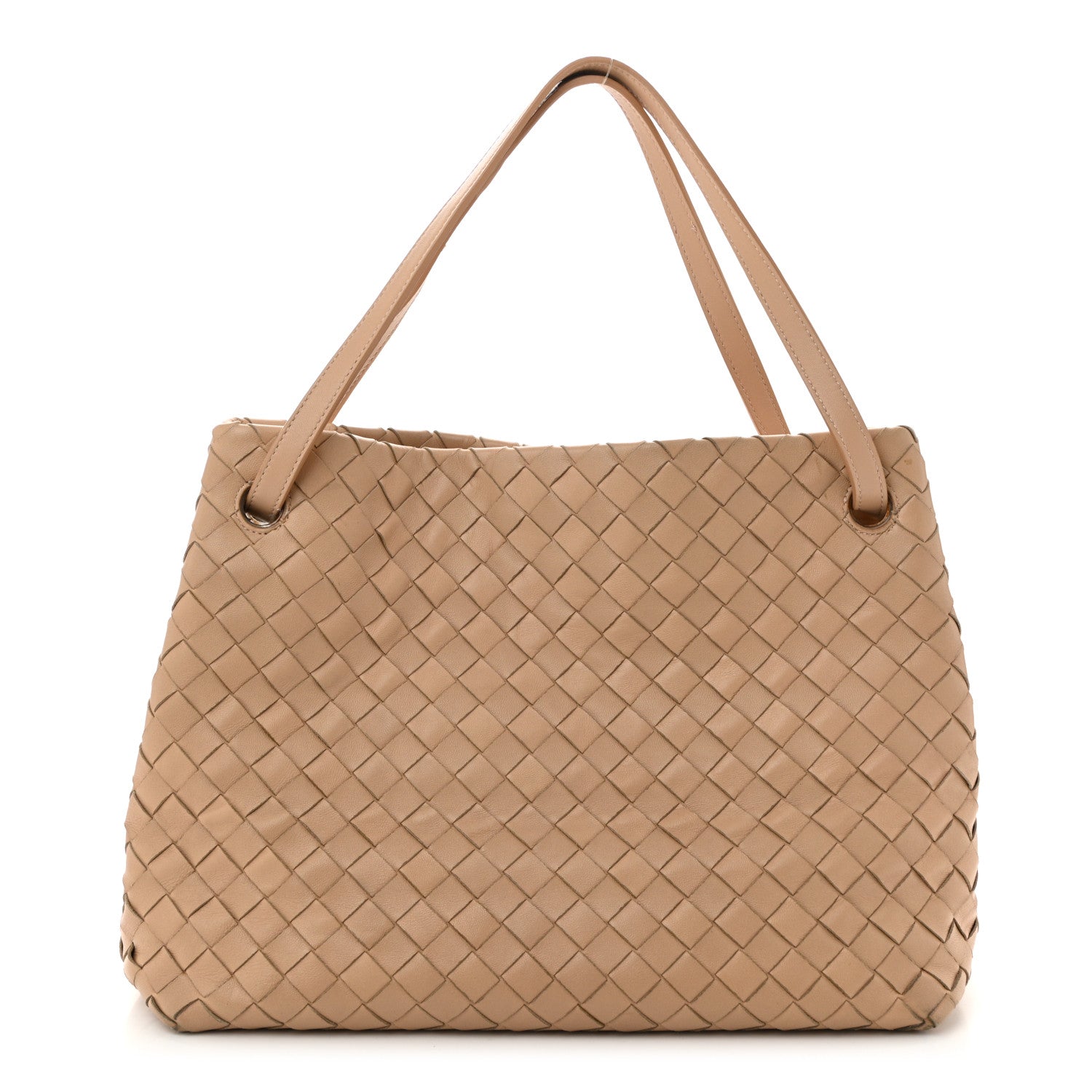 Bottega Veneta Nappa Intrecciato Shoulder Bag Almond 1 of 12