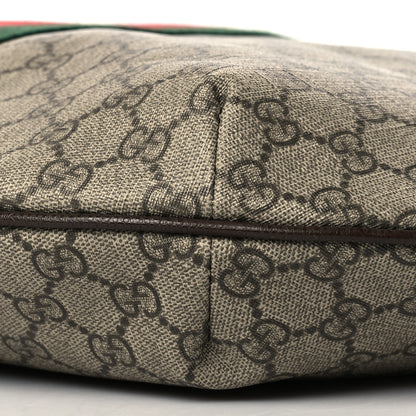 Gucci GG Supreme Monogram Web Ophidia Half Moon Hobo Brown 10 of 10